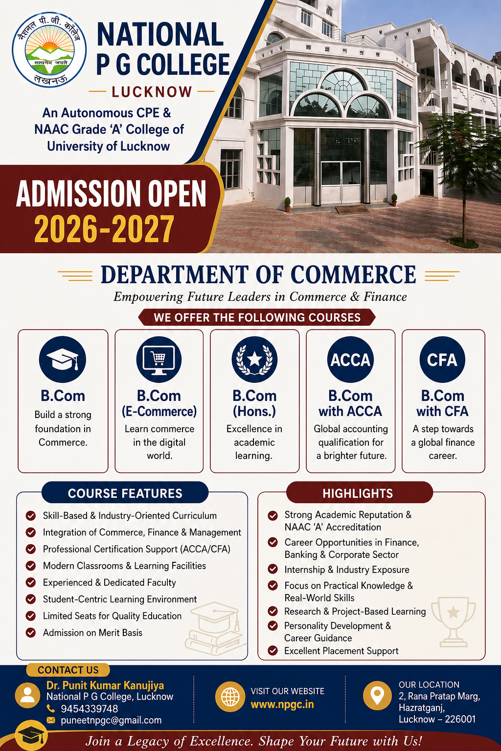 Admission B.Com. border